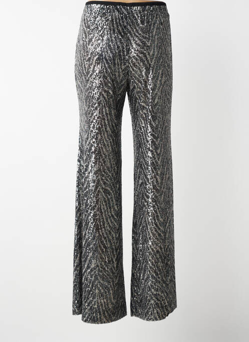 Pantalon evazat talie elastică argintiu MAT. femme