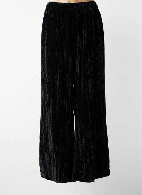 Pantalon evazat talie elastică negru MAT. femme