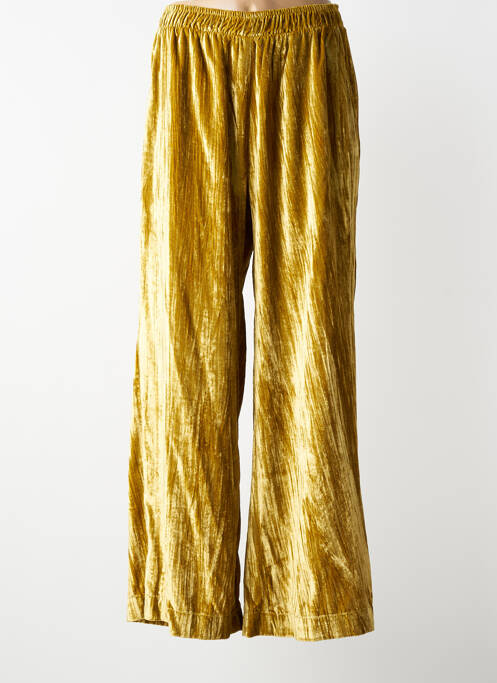 Pantalon evazat talie elastică verde MAT. femme