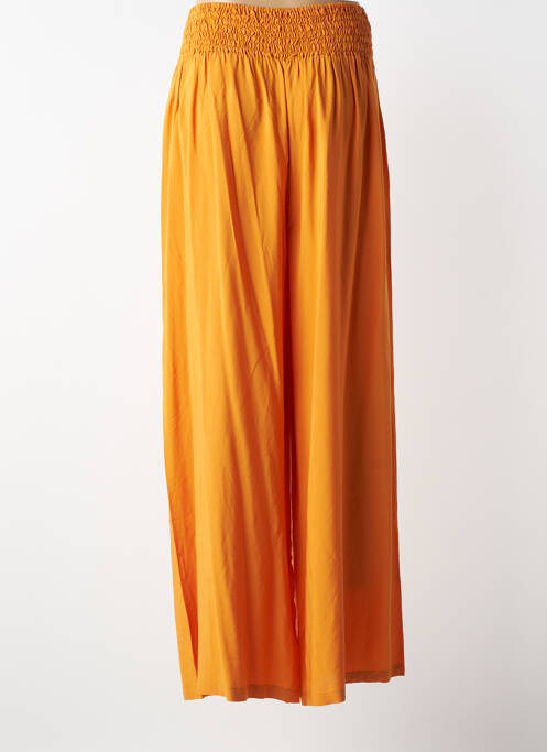 Pantalon larg talie elastică galben MAT. femme