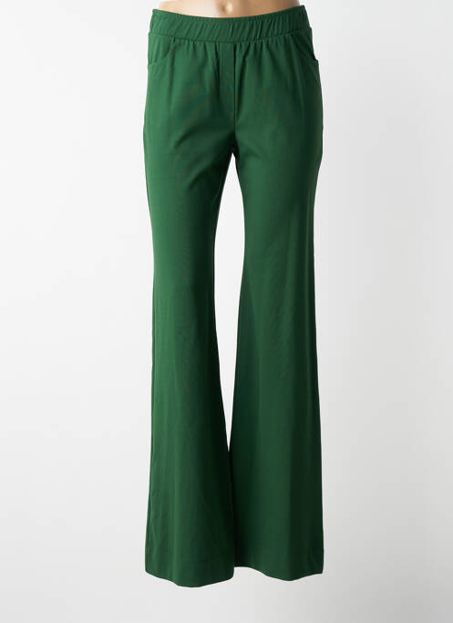 Pantalon evazat talie elastică verde MAT. femme