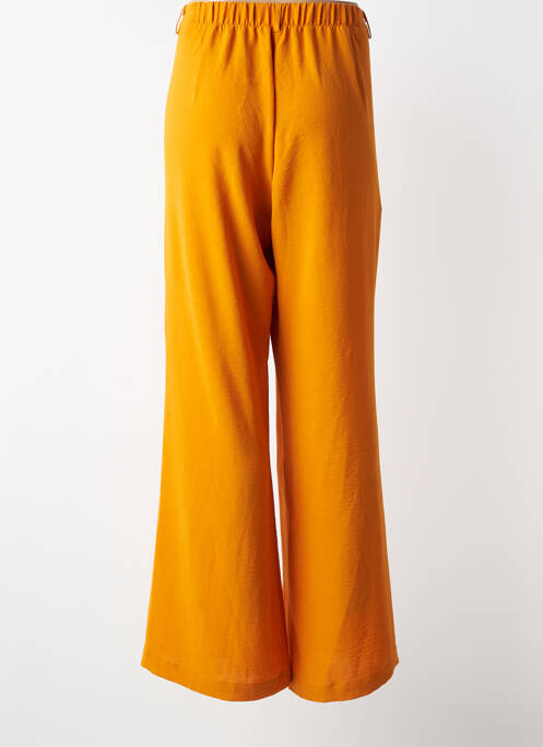 Pantalon evazat talie elastică galben MAT. femme