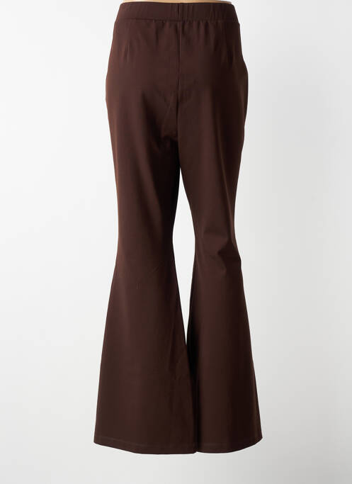 Pantalon evazat talie elastică maro MAT. femme