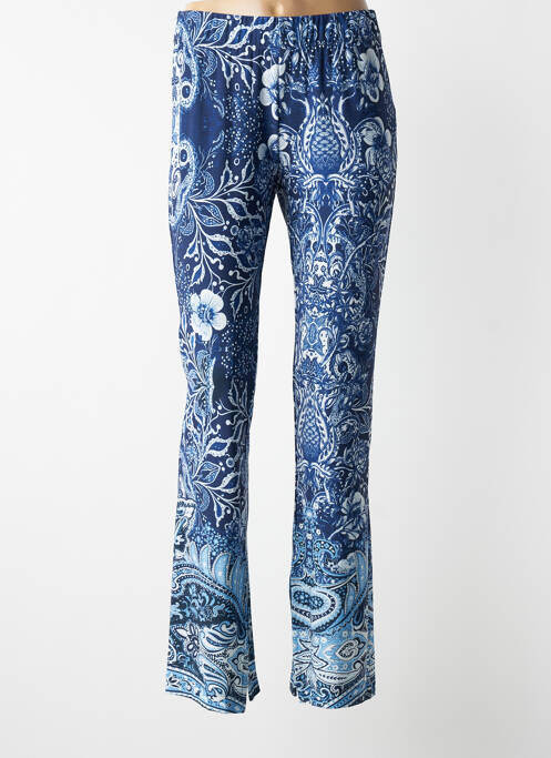 Pantalon evazat talie elastică albastru MAT. femme
