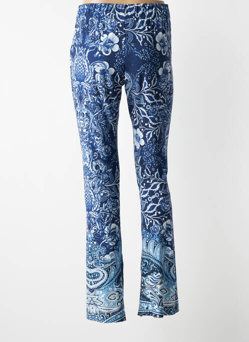 Pantalon evazat talie elastică albastru MAT. femme
