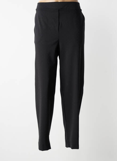 Pantalon drept talie elastică negru MAT. femme