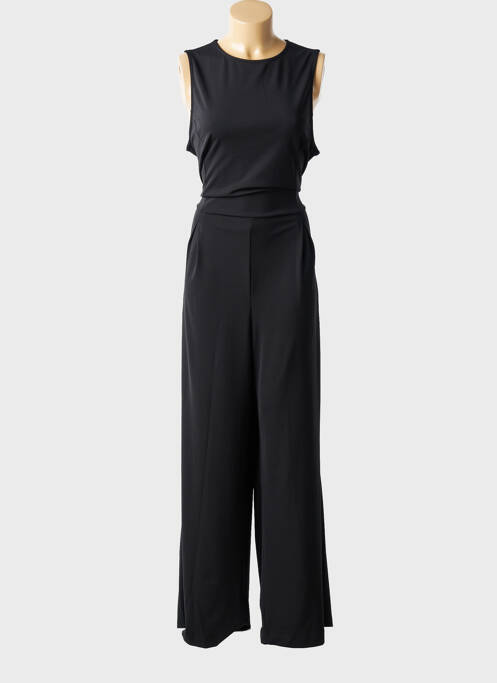 Salopetă-pantalon croială cambrată fără mâneci negru MAT. femme