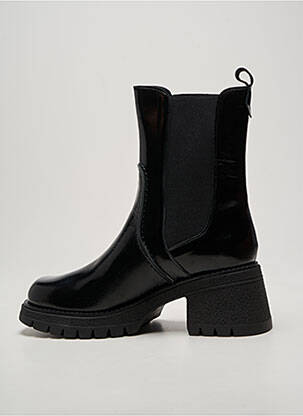Botine/ghete țesătură satinată toc de 4 la 6 cm negru CASTA femeie