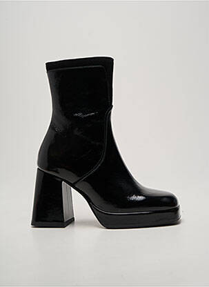 Botine/ghete toc pătrat toc de 7 la 9 cm negru CASTA femeie