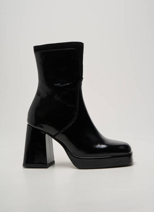 Botine/ghete toc pătrat toc de 7 la 9 cm negru CASTA femme