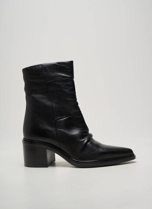 Botine/ghete vârf ascuțit toc de 4 la 6 cm negru MJUS femme
