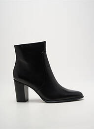 Botine/ghete țesătură satinată toc de 7 la 9 cm negru EMILIE KARSTON femme