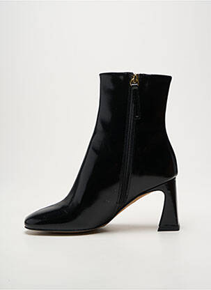 Botine/ghete țesătură satinată toc de 7 la 9 cm negru ANGEL ALARCON femeie