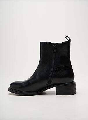 Botine/ghete țesătură satinată toc de 4 la 6 cm negru ARA femeie