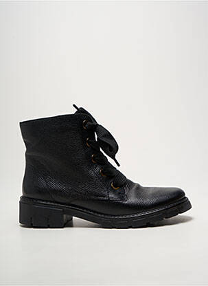Botine/ghete țesătură satinată toc de 4 la 6 cm negru ARA femeie