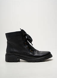 Botine/ghete țesătură satinată toc de 4 la 6 cm negru ARA femme