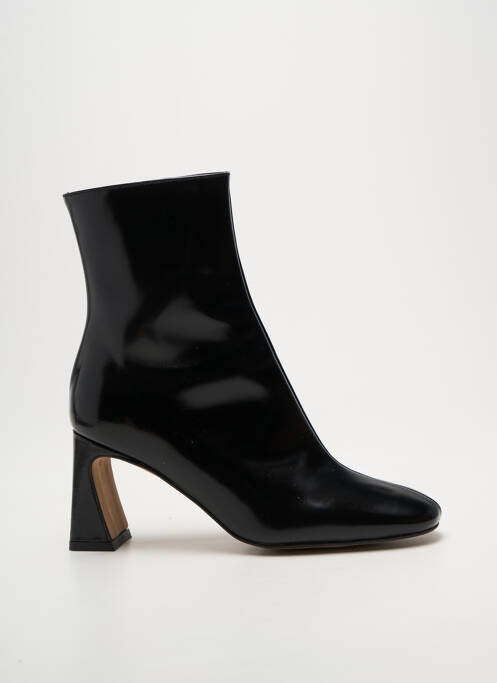 Botine/ghete țesătură satinată toc de 7 la 9 cm negru ANGEL ALARCON femme