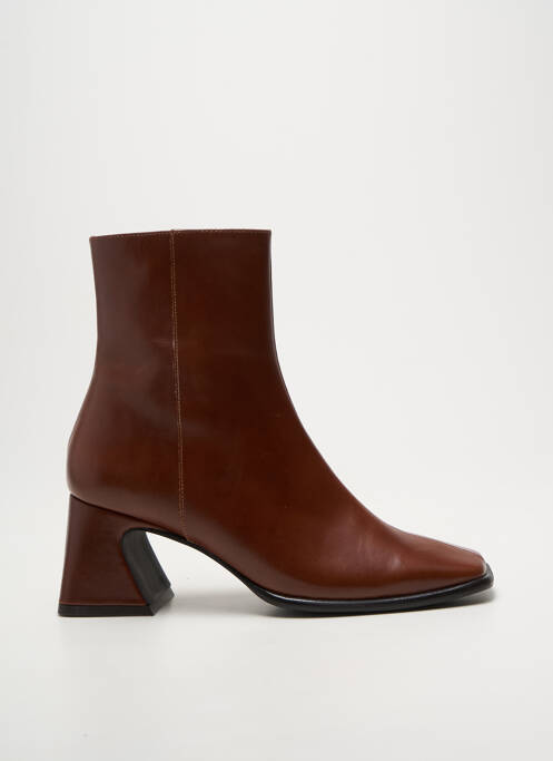 Botine/ghete închidere cu fermoar toc de 4 la 6 cm maro ANGEL ALARCON femme