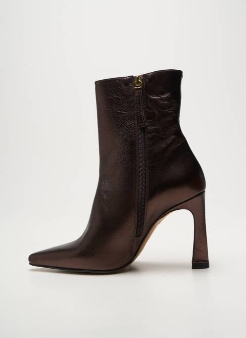 Botine/ghete vârf ascuțit toc de 7 la 9 cm maro ANGEL ALARCON femme