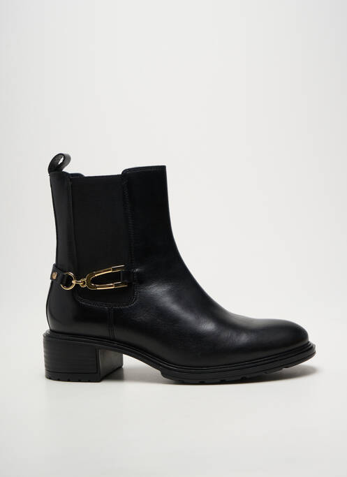 Botine/ghete țesătură satinată toc de 4 la 6 cm negru ARA femme