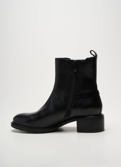 Botine/ghete țesătură satinată toc de 4 la 6 cm negru ARA femme
