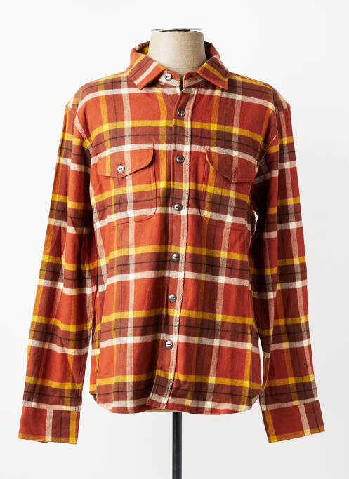 Cămașă cu mâneci lungi manșete cu nasturi maro IRON AND RESIN homme