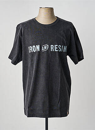 Tricou elasticitate mâneci scurte negru IRON AND RESIN bărbat