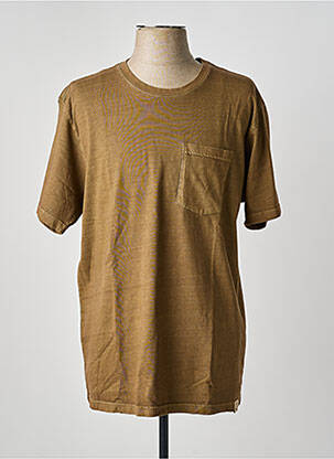 Tricou croială dreaptă mâneci scurte maro IRON AND RESIN bărbat