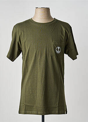 Tricou croială dreaptă mâneci scurte verde IRON AND RESIN bărbat