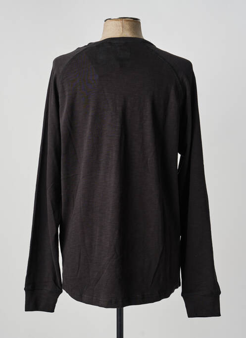 Tricou croială dreaptă mâneci lungi negru IRON AND RESIN homme