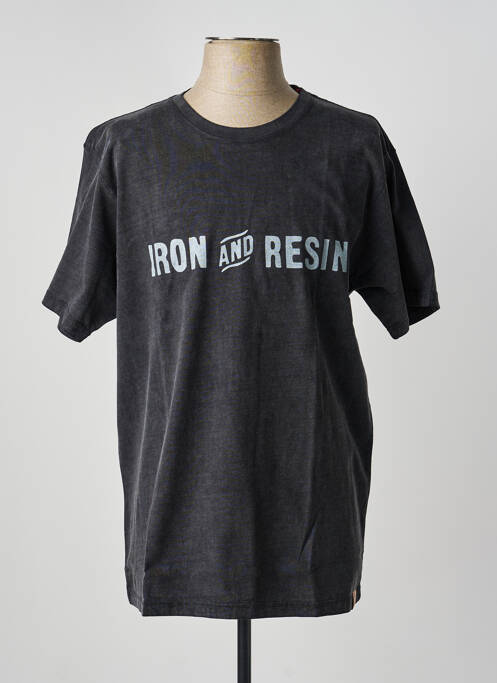 Tricou elasticitate mâneci scurte negru IRON AND RESIN homme