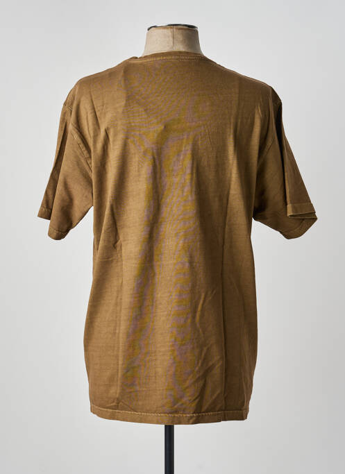 Tricou croială dreaptă mâneci scurte maro IRON AND RESIN homme