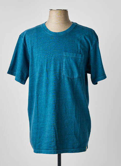 Tricou croială dreaptă mâneci scurte albastru IRON AND RESIN homme