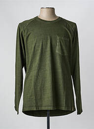Tricou croială cambrată mâneci lungi verde IRON AND RESIN homme