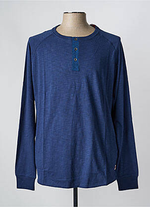 Tricou elasticitate mâneci lungi albastru IRON AND RESIN bărbat