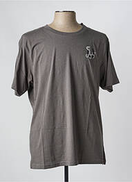 Tricou elasticitate mâneci scurte gri IRON AND RESIN homme