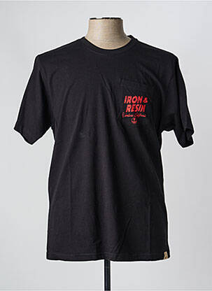 Tricou elasticitate mâneci scurte negru IRON AND RESIN bărbat