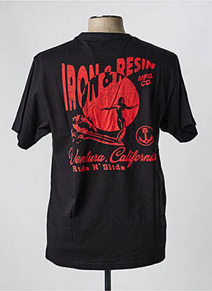 Tricou elasticitate mâneci scurte negru IRON AND RESIN bărbat