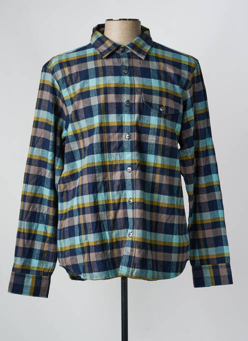 Cămașă cu mâneci lungi manșete cu nasturi albastru IRON AND RESIN homme