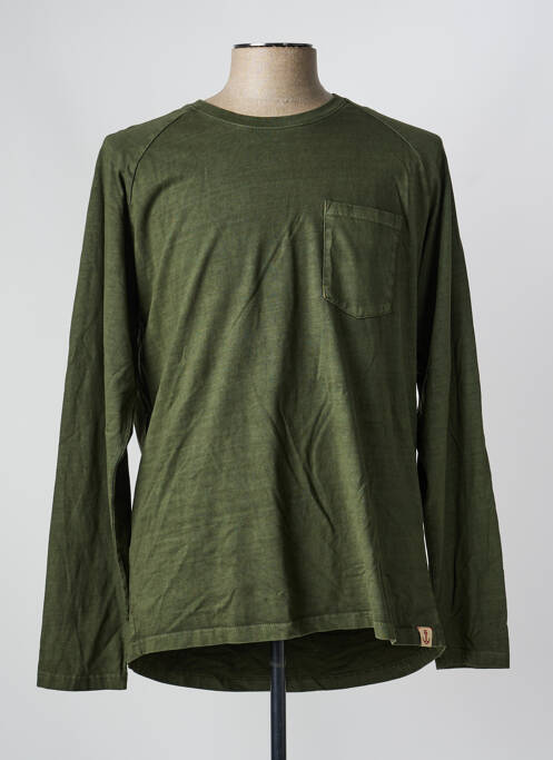 Tricou elasticitate mâneci lungi verde IRON AND RESIN homme