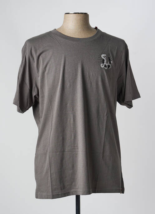 Tricou elasticitate mâneci scurte gri IRON AND RESIN homme
