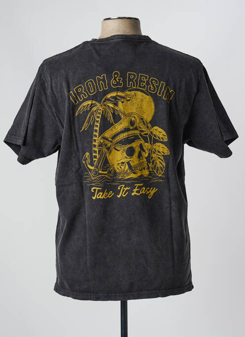 Tricou elasticitate mâneci scurte gri IRON AND RESIN homme