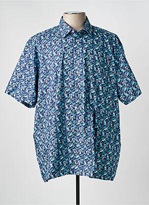 Cămașă cu mâneci scurte imprimeu fantezie albastru JUPITER homme