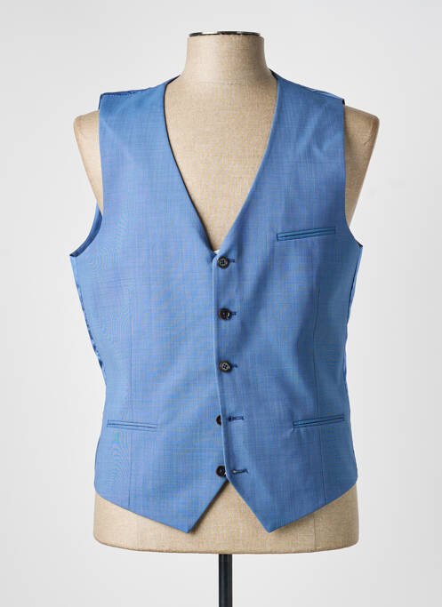 Vestă fără mâneci țesătură melanj albastru HAFNIUM homme