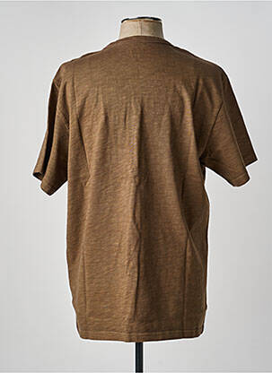 Tricou croială dreaptă mâneci scurte maro IRON AND RESIN bărbat