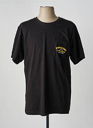 Tricou croială dreaptă mâneci scurte negru IRON AND RESIN bărbat