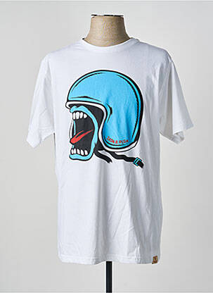 Tricou croială dreaptă mâneci scurte alb IRON AND RESIN bărbat