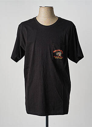 Tricou croială dreaptă mâneci scurte negru IRON AND RESIN bărbat