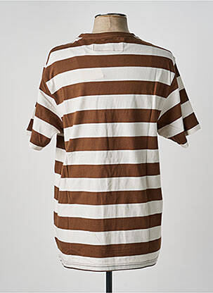 Tricou croială dreaptă mâneci scurte maro IRON AND RESIN bărbat