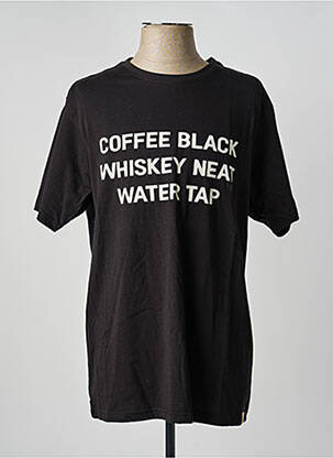 Tricou croială dreaptă mâneci scurte negru IRON AND RESIN bărbat